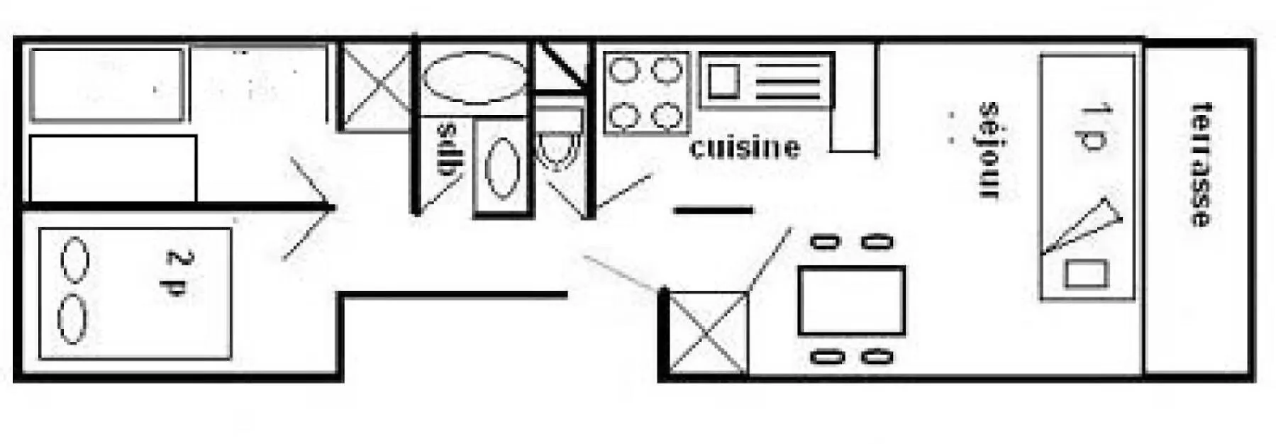 Apartment Residence Les Ecrins - 3 Pieces 6 Pers - Les Ecrins - La Plagne Centre - Acces Ski Direct Mae-4521